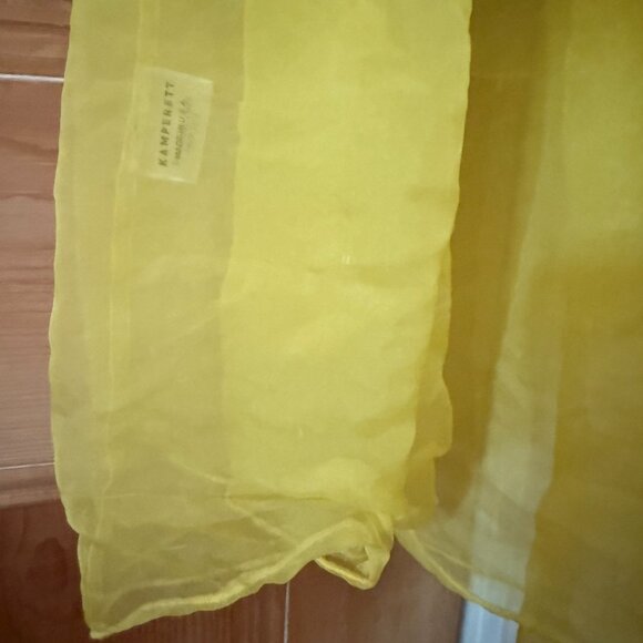 Kamperett Silk Organza Dress, Chartreuse, M - Picture 4 of 5